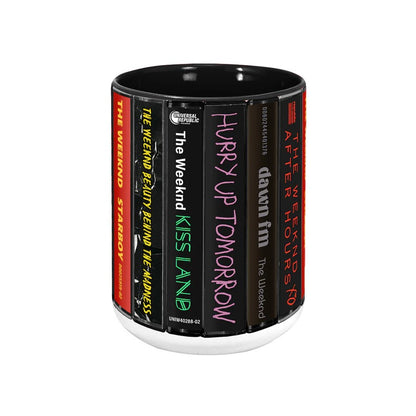 The Weeknd Albums Cassette Collection Retro Accent Mug