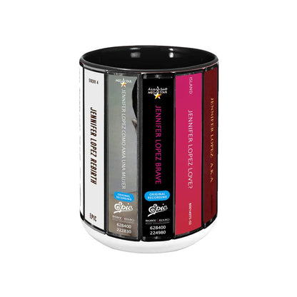 Jennifer Lopez Albums Cassette Collection Retro Accent Mug