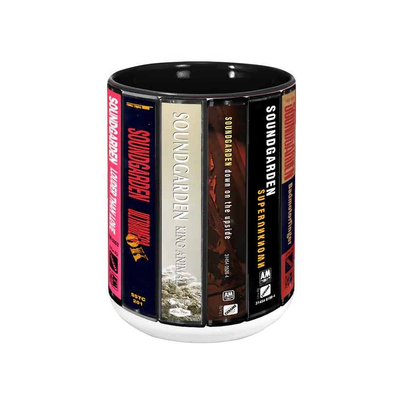 Soundgarden Albums Cassette Collection Retro Accent Mugs