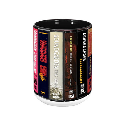 Soundgarden Albums Cassette Collection Retro Accent Mugs