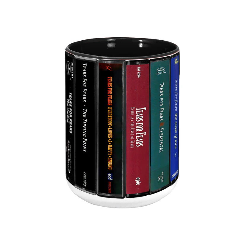 Tears for Fears Albums Cassette Collection Retro Accent Mug
