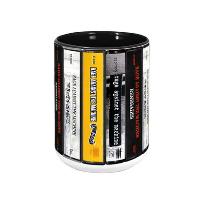 Rage Against The Machine Albums Cassette Collection Retro Accent Mug