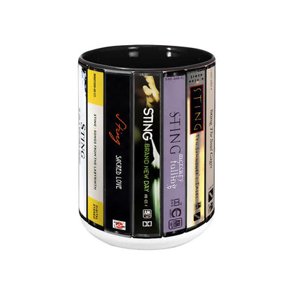 Sting Albums Cassette Collection Retro Accent Mugs