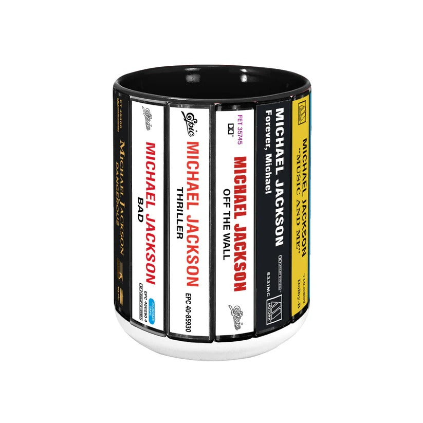 Michael Jackson Albums Retro Cassette Collection Accent Mug