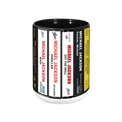 Michael Jackson Albums Retro Cassette Collection Accent Mug