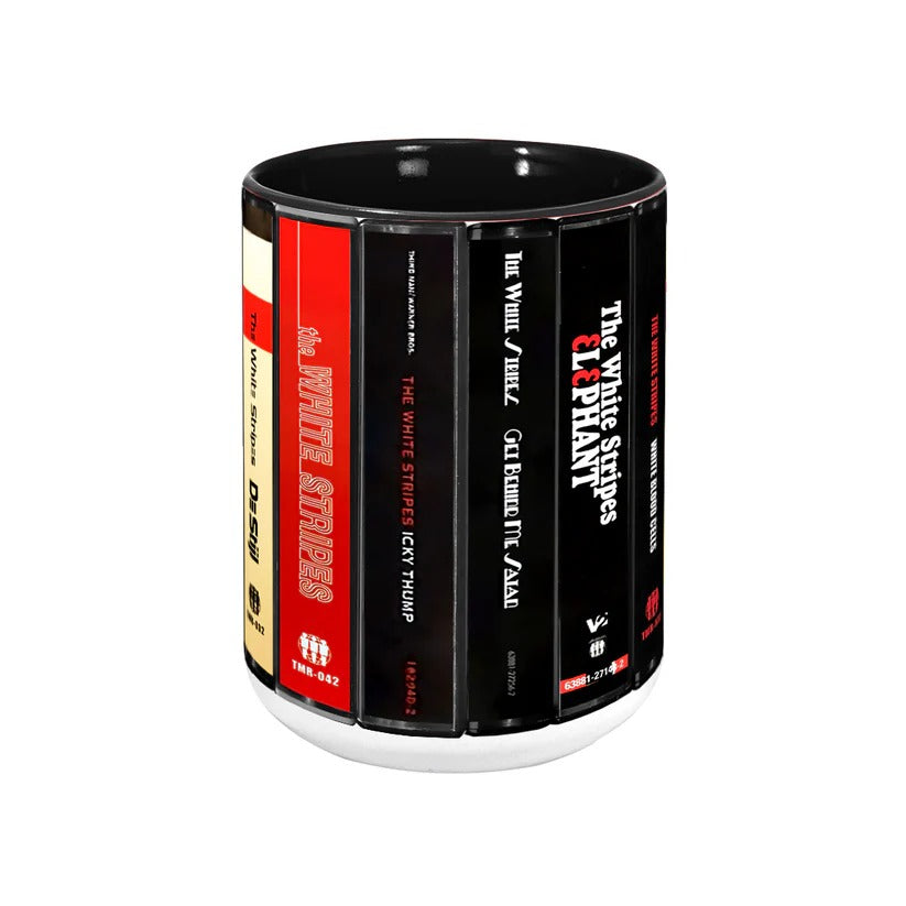 The White Stripes Albums Cassette Collection Retro Accent Mug