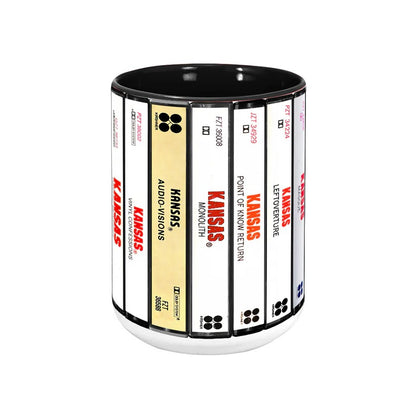 Kansas Albums Cassette Collection Retro Accent Mug