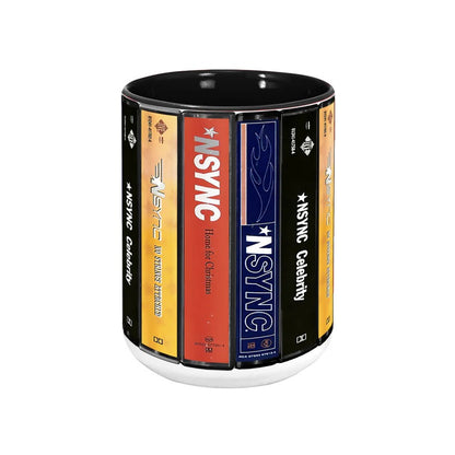 NSYNC Albums Cassette Collection Retro Accent Mug