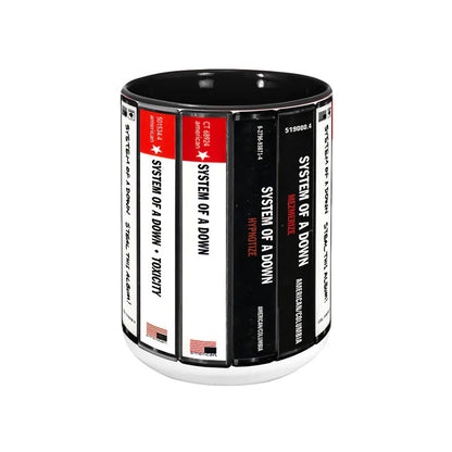 System Of A Down Albums Cassette Collection Retro Accent Mug