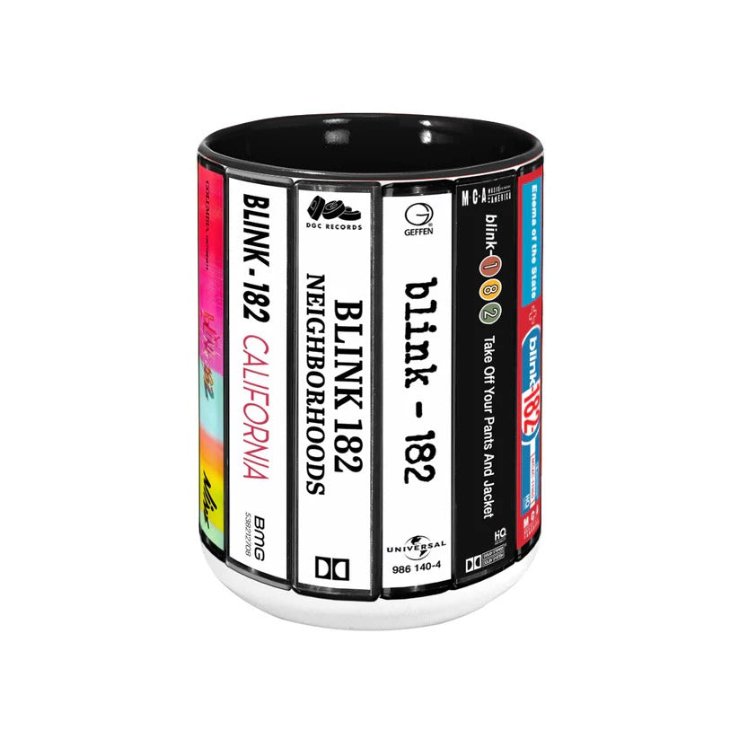 Blink-182 Albums Cassette Collection Retro Accent Mug