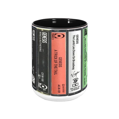 Genesis Albums Cassette Collection Retro Accent Mug