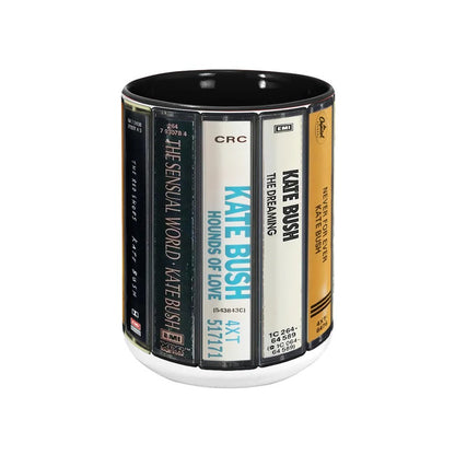 Kate Bush Albums Cassette Retro Collection Accent Mug