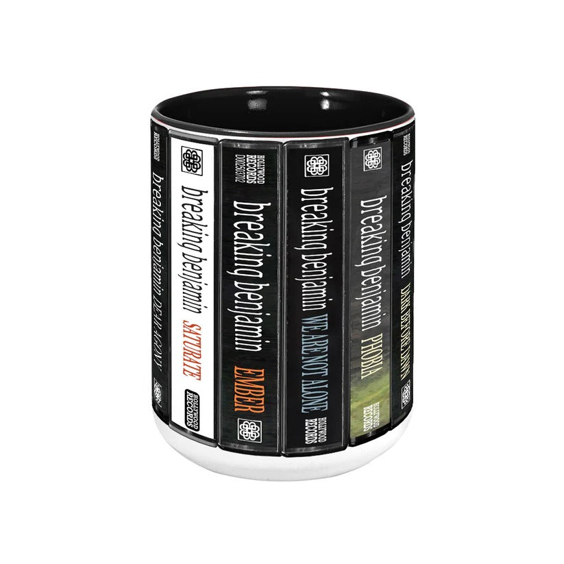 Breaking Benjamin Albums Cassette Collection Retro Accent Mug