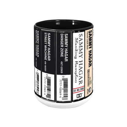 Sammy Hagar Albums Cassette Collection Retro Accent Mug