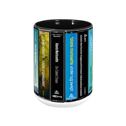 Alanis Morissette Albums Cassette Collection Retro Accent Mug
