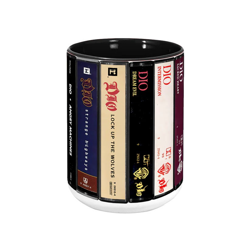 Dio Albums Cassette Collection Retro Accent Mug