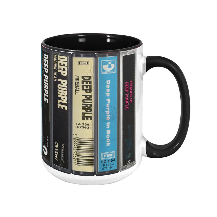 Deep Purple Albums Cassette Retro Collection Accent Mug