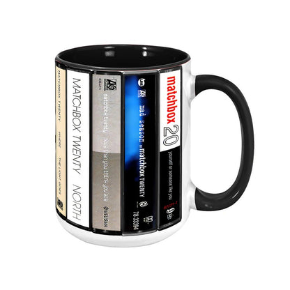 Matchbox Twenty Albums Cassette Collection Retro Accent Mug
