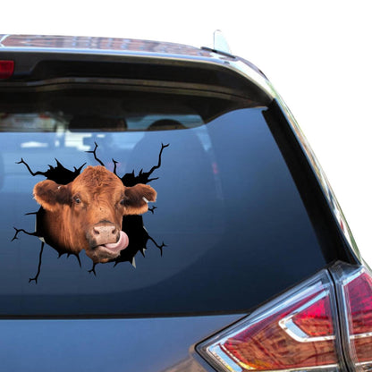 Red Angus Cow Decor Stickers Cow Wall Decal