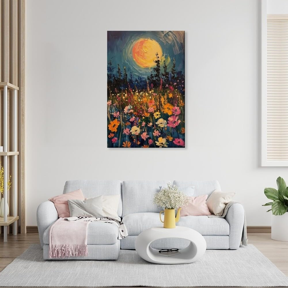 Witch Canvas, Witch Halloween Poster, Wall Decor