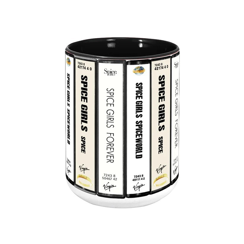 Spice Girls Albums Cassette Collection Retro Accent Mug