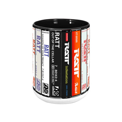 Ratt Albums Cassette Collection Retro Accent Mug