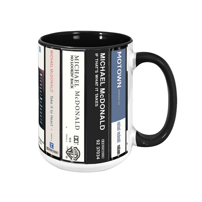 Michael McDonald Albums Cassette Collection Retro Accent Mug