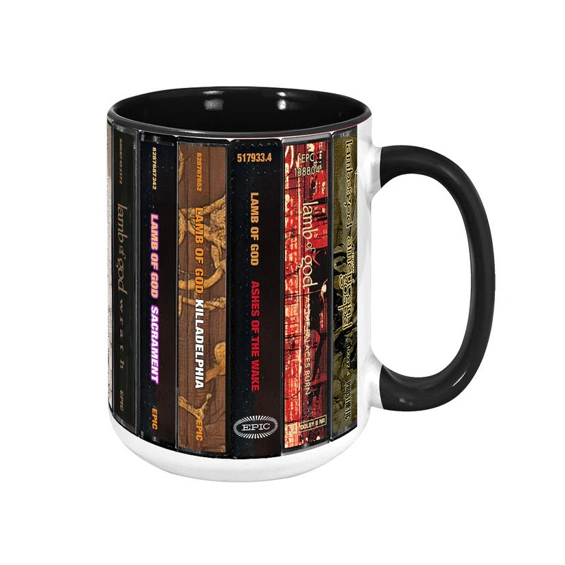 Lamb of God Albums Cassette Collection Retro Accent Mug