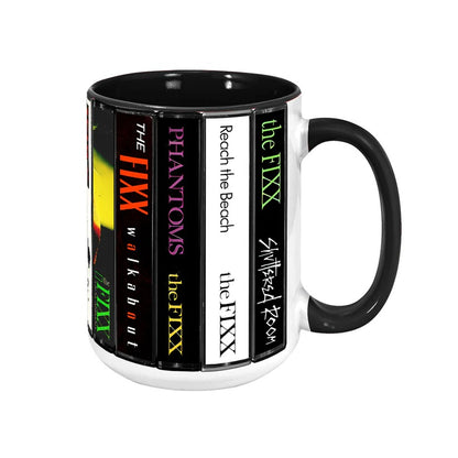The Fixx Albums Cassette Collection Retro Accent Mug