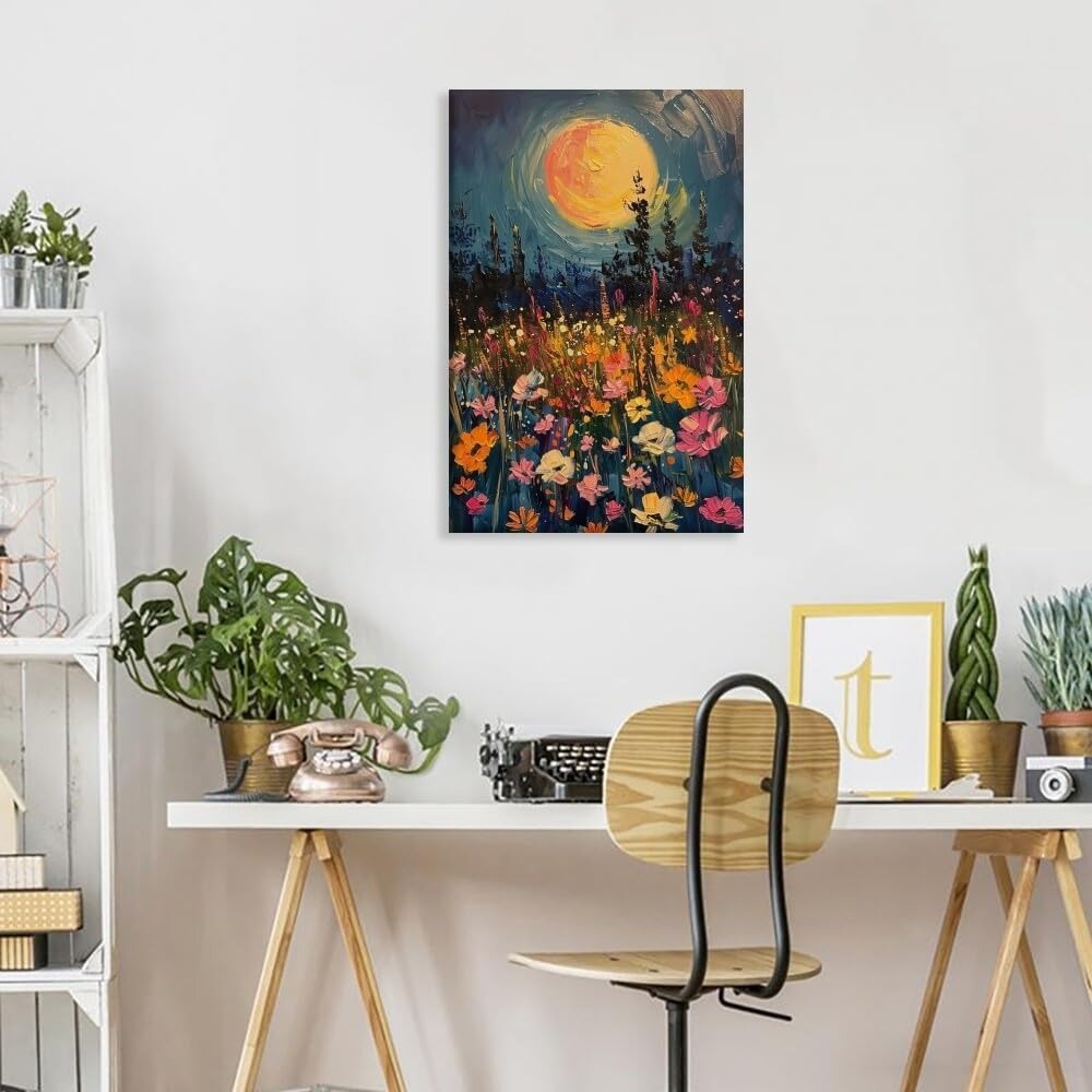 Witch Canvas, Witch Halloween Poster, Wall Decor