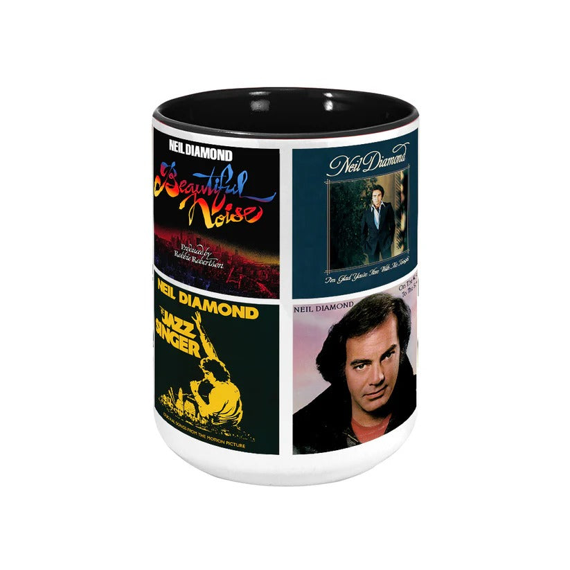 Neil Diamond Albums Cover Collection Retro Accent Mug