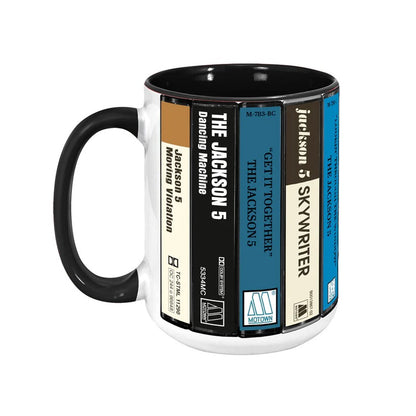 The Jackson 5 Albums Cassette Collection Retro Accent Mug