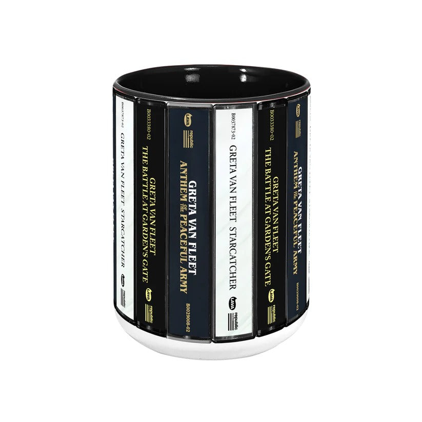Greta Van Fleet Albums Cassette Collection Retro Accent Mug