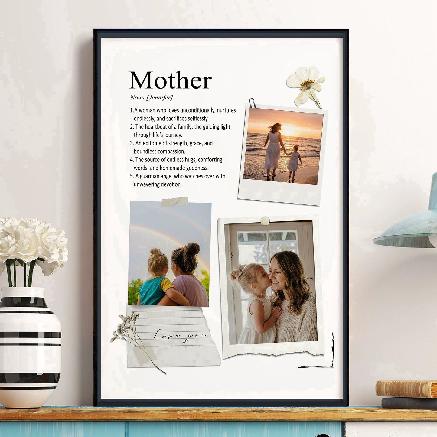 Mother Definition Mother's Day Gift For Mom, Mum, Wife - Personalized Canvas And Poster