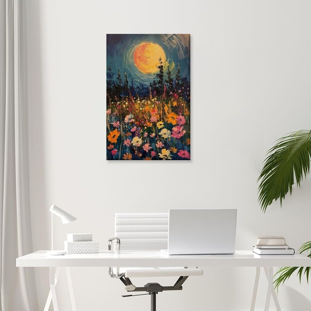 Witch Canvas, Witch Halloween Poster, Wall Decor