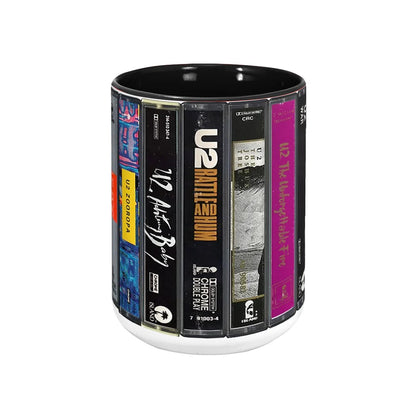 U2 Albums Cassette Retro Collection Accent Mug