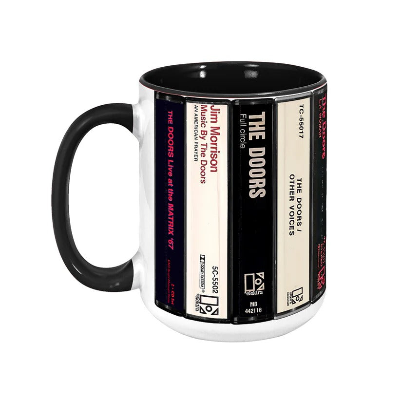 The Doors Albums Cassette Collection Retro Accent Mug