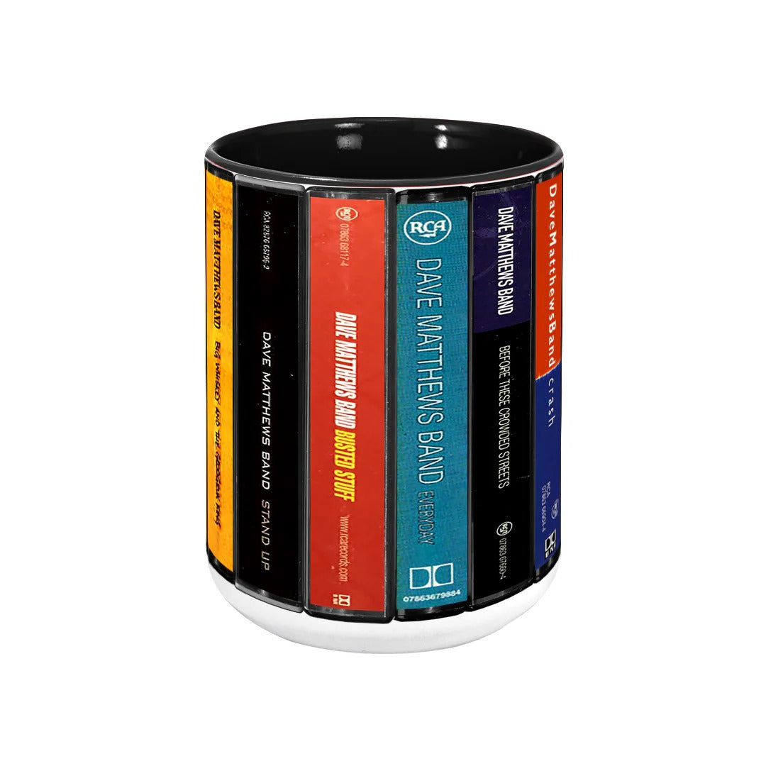Dave Matthews Band Albums Cassette Collection Retro Accent Mug