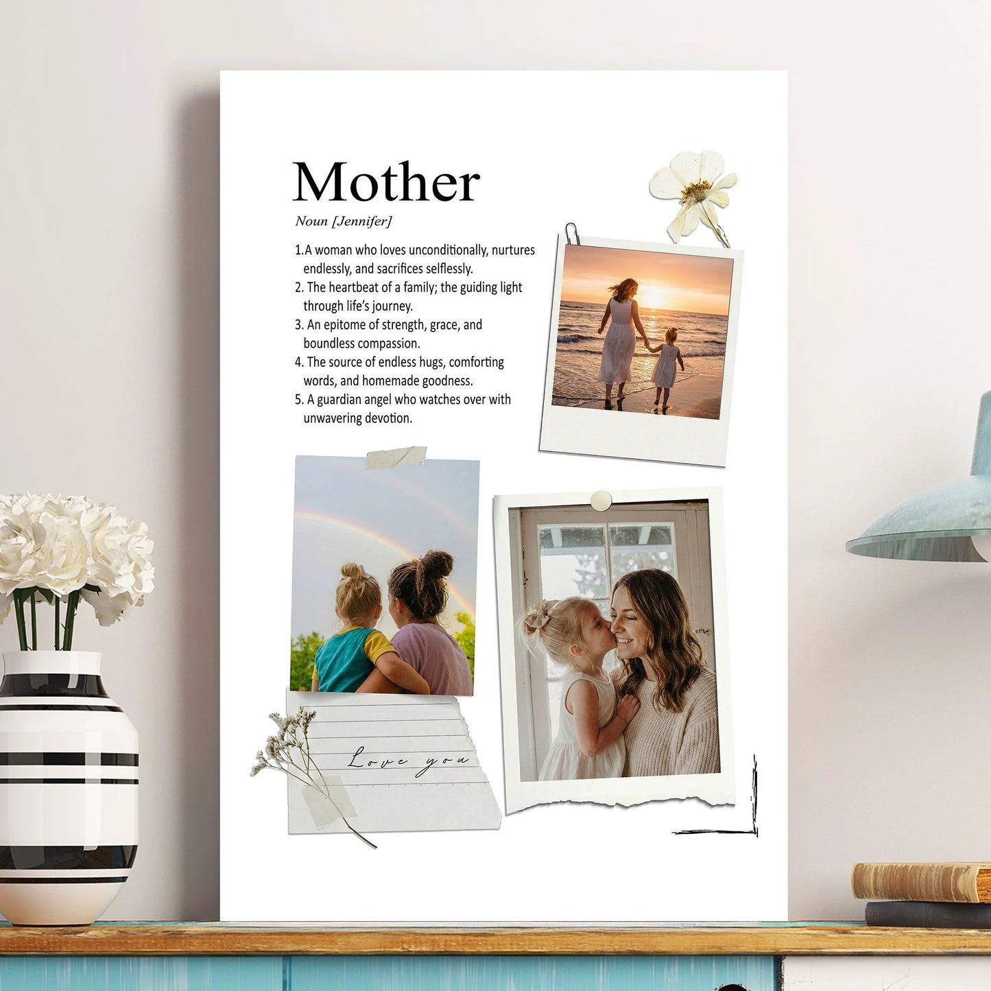 Mother Definition Mother's Day Gift For Mom, Mum, Wife - Personalized Canvas And Poster
