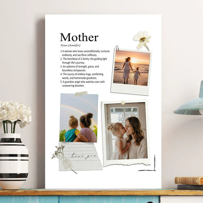 Mother Definition Mother's Day Gift For Mom, Mum, Wife - Personalized Canvas And Poster