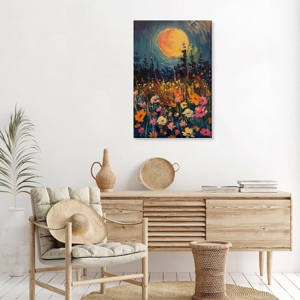 Witch Canvas, Witch Halloween Poster, Wall Decor