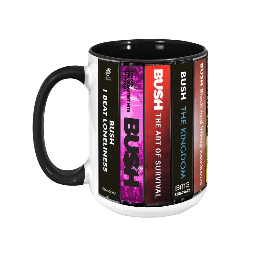 Bush Albums Cassette Collection Retro Accent Mug