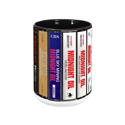 Midnight Oil Albums Cassette Collection Retro Accent Mug