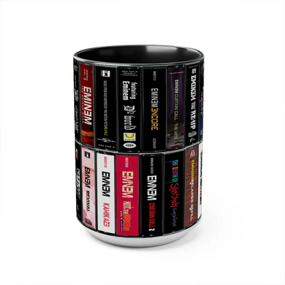 Eminem Albums Cassette Collection Retro Accent Mug