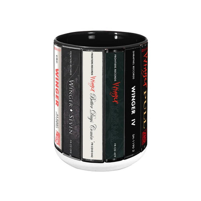 Winger Albums Cassette Collection Retro Accent Mug
