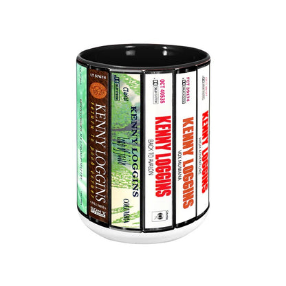 Kenny Loggins Albums Cassette Collection Retro Accent Mug