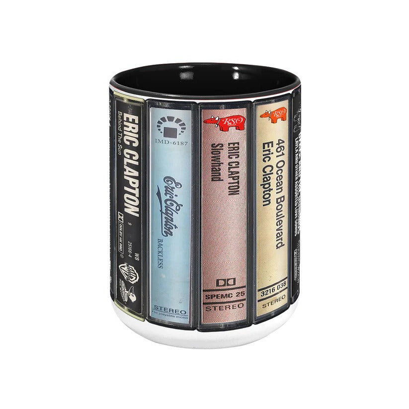 Eric Clapton Albums Cassette Retro Collection Accent Mug