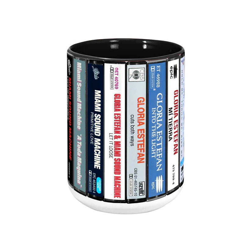 Miami Sound Machine Albums Cassette Collection Retro Accent Mug