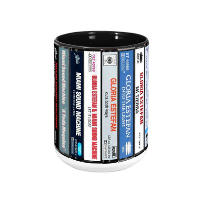 Miami Sound Machine Albums Cassette Collection Retro Accent Mug