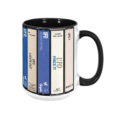 UFO Albums Cassette Collection Retro Accent Mug